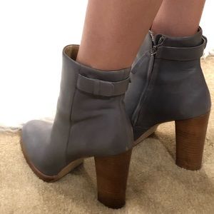 Grey heeled Zara booties